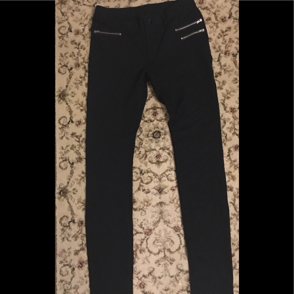 Black stretch pants